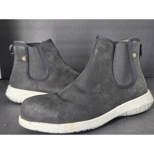 Bogs Women's Cypress Chelsea Black Leather Waterproof Boots Size US 8.5